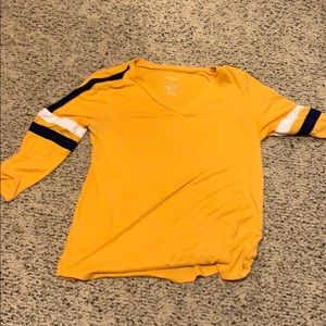 arizona long sleeve yellow tee shirt